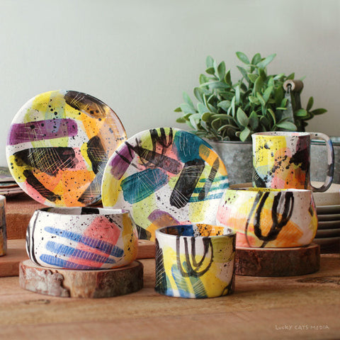 March | Abstract Dishware | Adult & Family workshop | Lantzville location