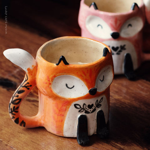 September | Fox Mug |  Adult & Family Workshop | Lantzville location