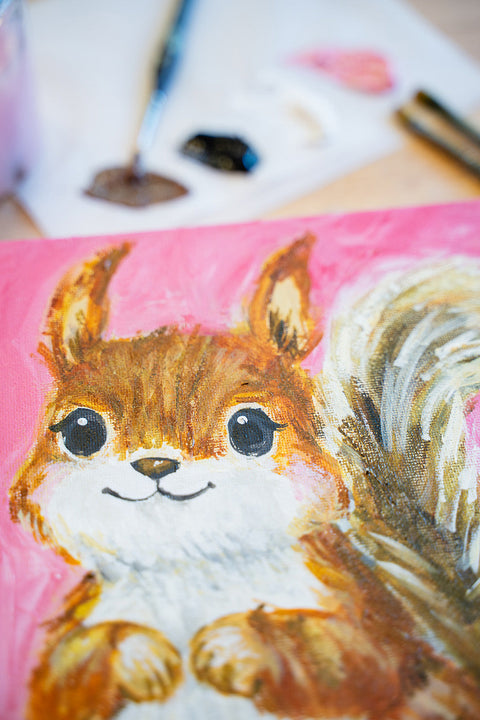 October | Squirrel Painting | Adult & Family workshop | Lantzville location