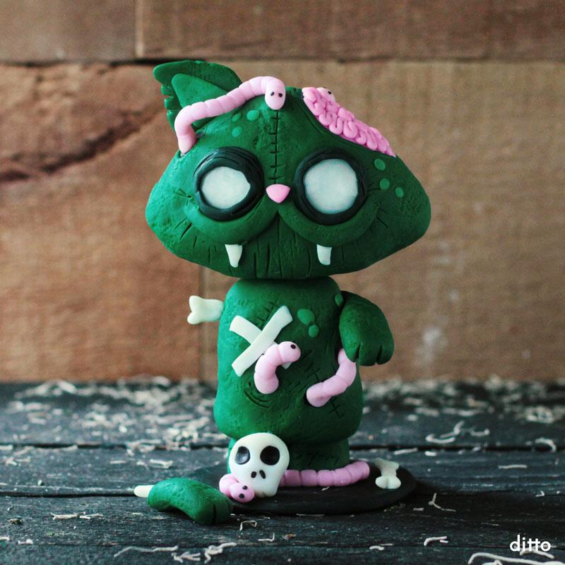 Monster Mash Little Pumpkin / Zombie Kitty Sculpture Kit with Online Tutorial